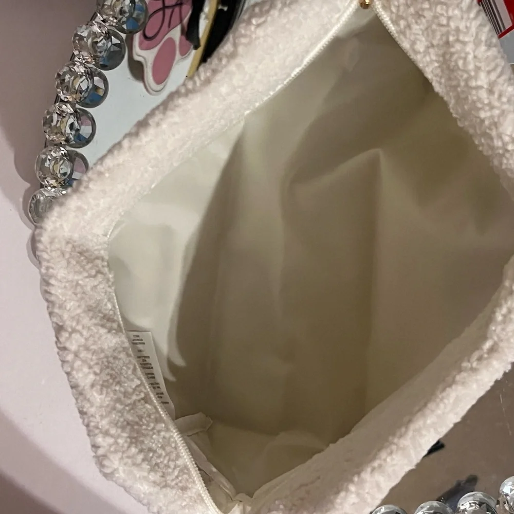 Festive 'MERRY' White Pouch